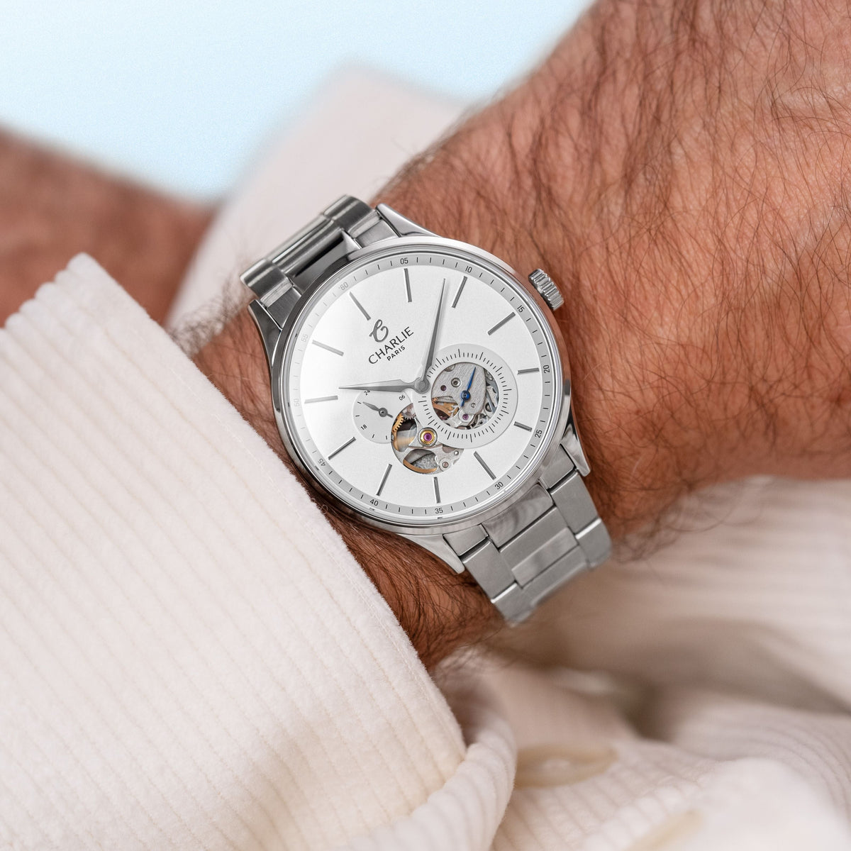 Montre automatique coeur ouvert