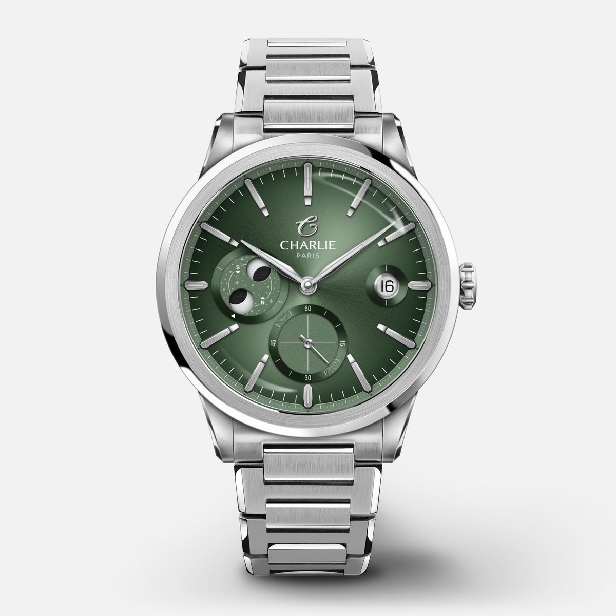 ALLIANCE - Automatique phase de lune - Sauge Montres CHARLIE