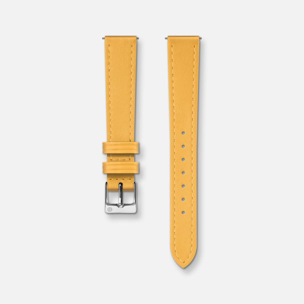 Bracelet cuir jaune toscan 14mm Bracelets de montres CHARLIE Acier