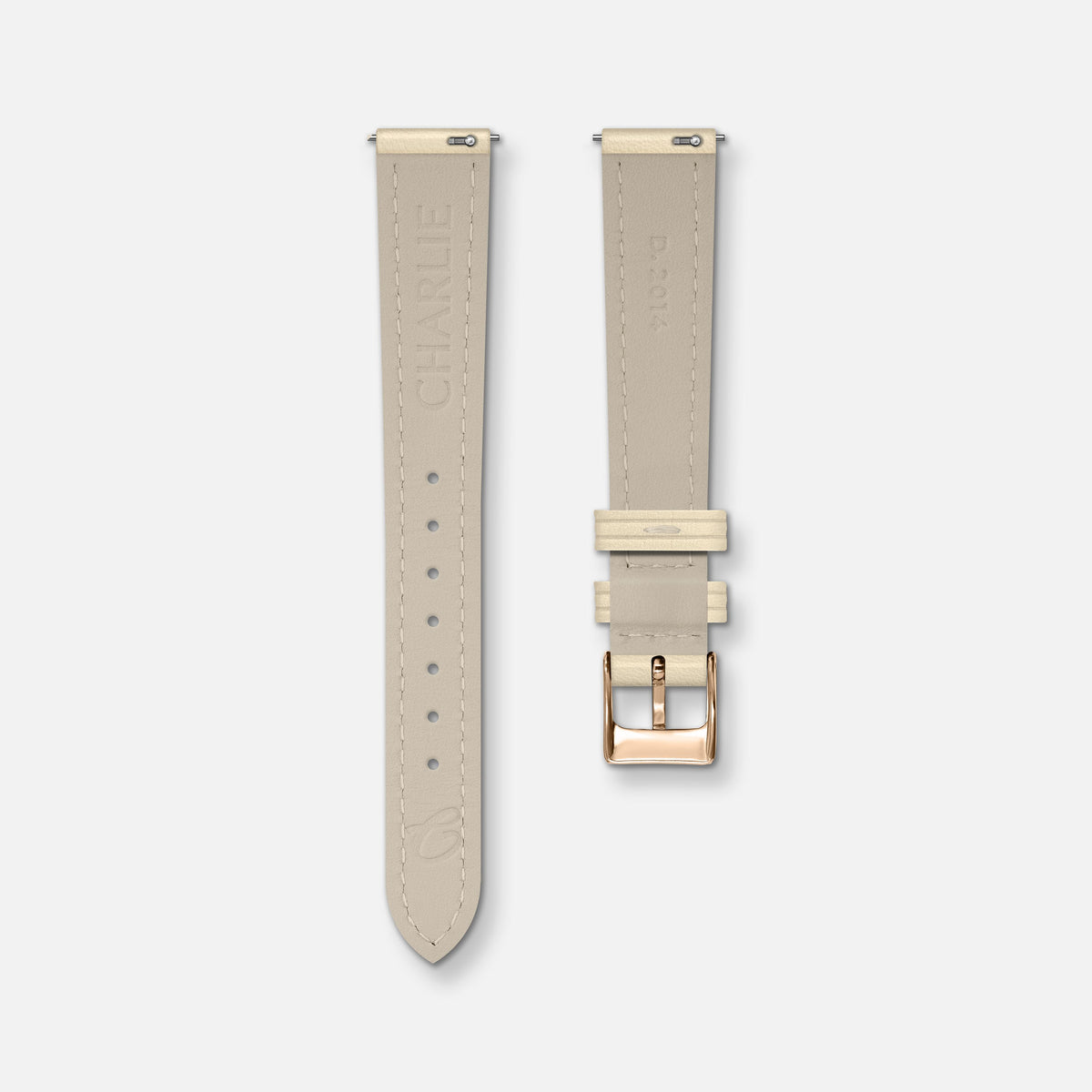 Bracelet cuir sable 14mm