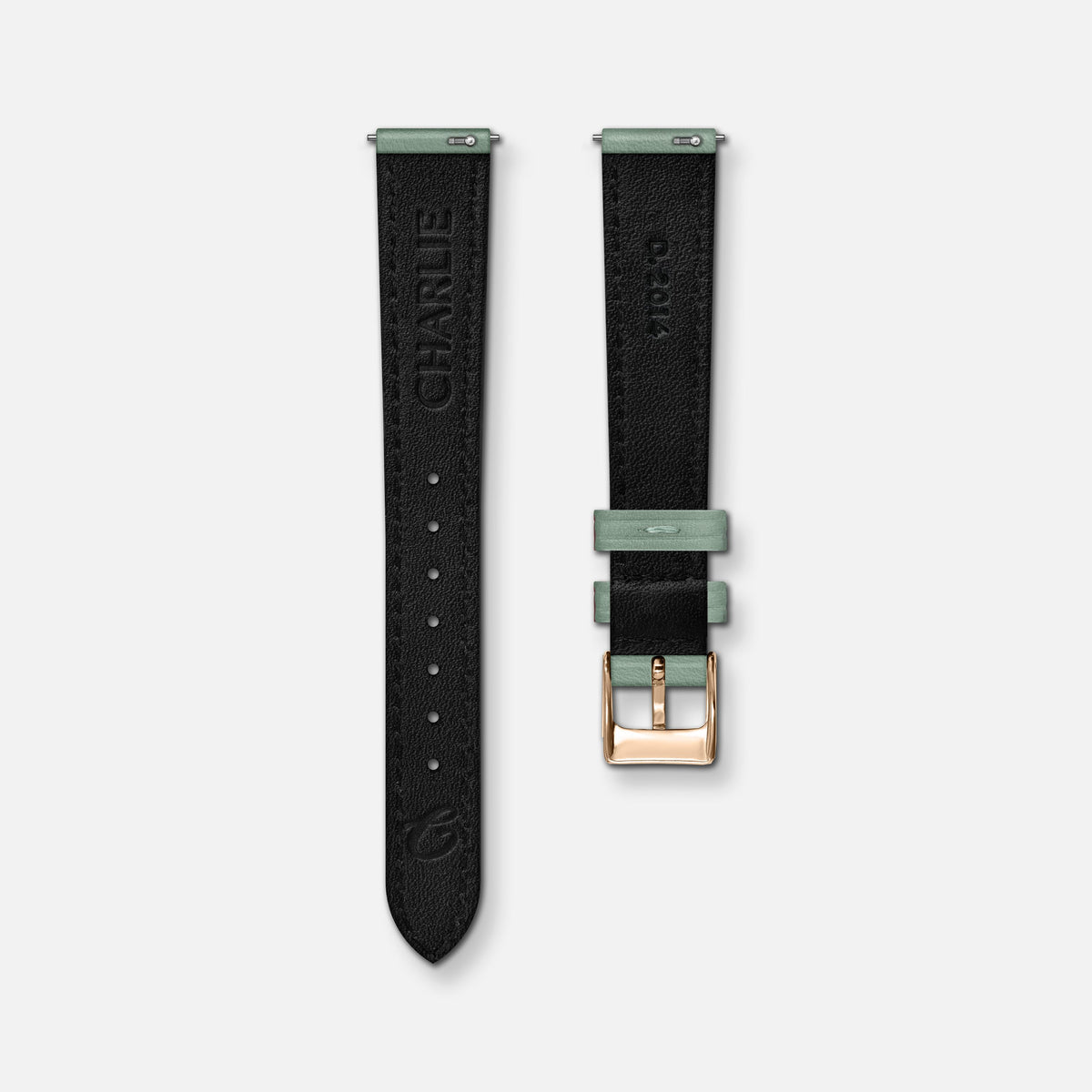 Bracelet cuir sauge 14mm