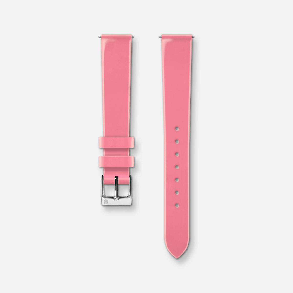 Bracelet cuir vernis rose 14mm Bracelets de montres CHARLIE Acier