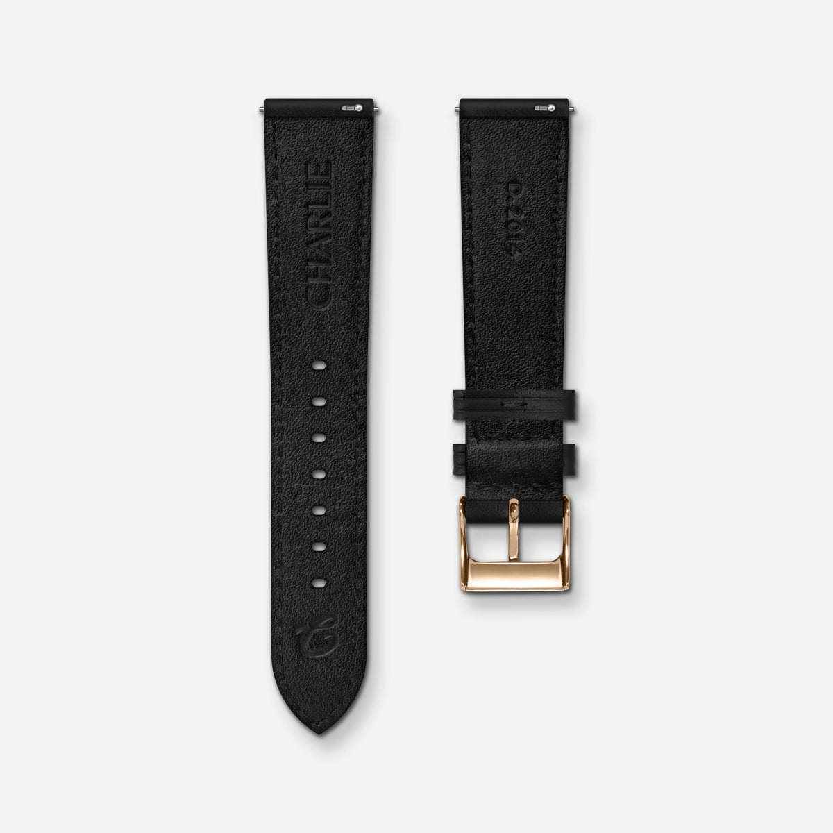 Bracelet cuir noir 18mm