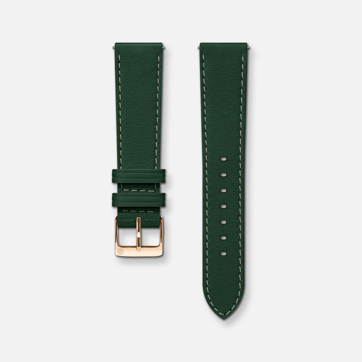 Bracelet cuir vert 18mm