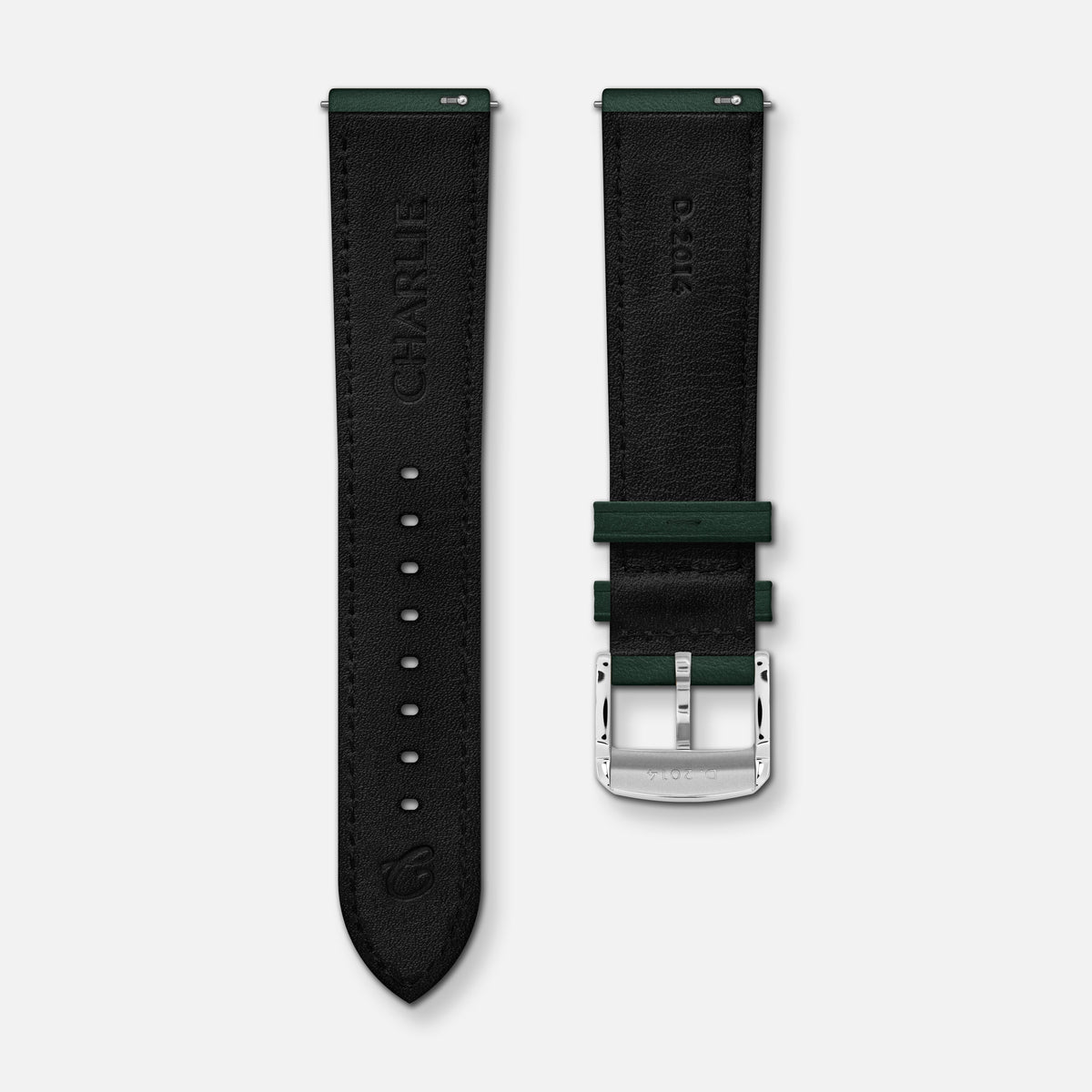 Bracelet cuir vert 20mm Bracelets de montres CHARLIE