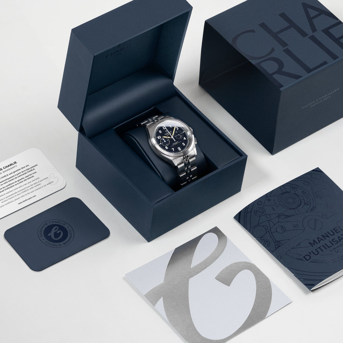 GR - Mecaquartz Chronographe - Bleu Montres CHARLIE