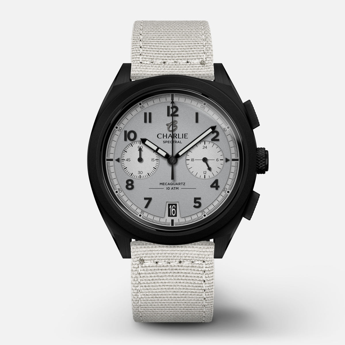 GRX - Mecaquartz Chronographe - Spectral Montres CHARLIE Nylon off-white