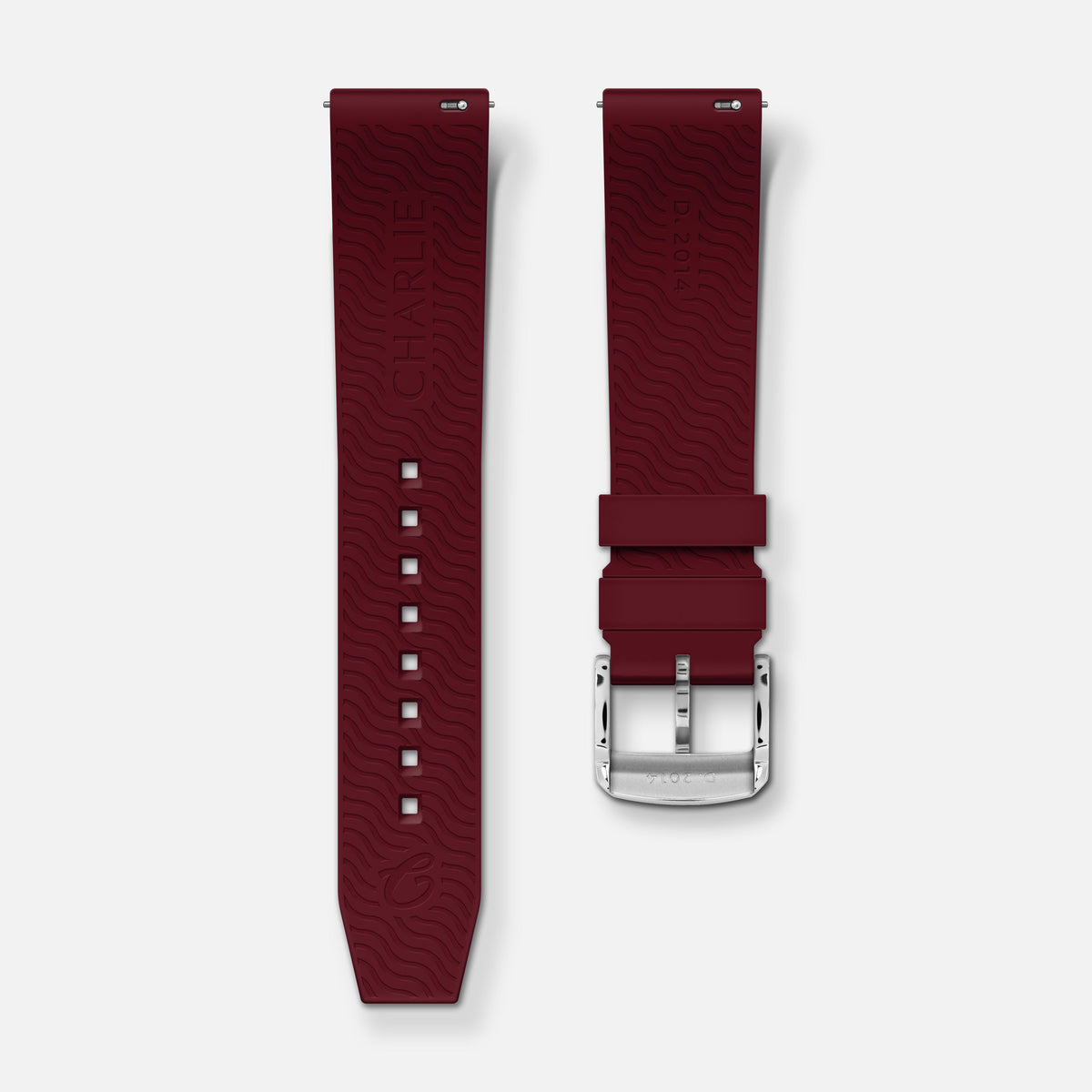 Bracelet caoutchouc bordeaux NBR 20mm
