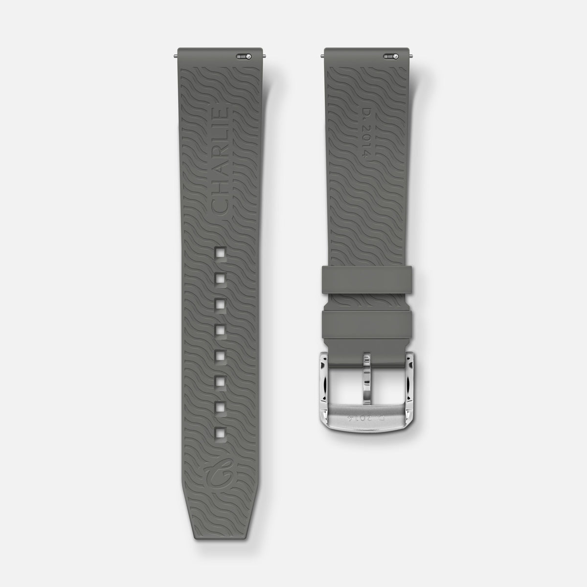 Bracelet caoutchouc gris NBR 20mm
