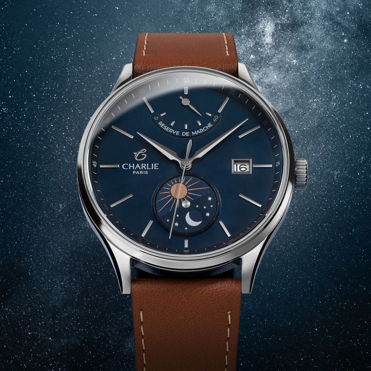 INITIAL - Automatique Jour/Nuit - Bleu Montres CHARLIE