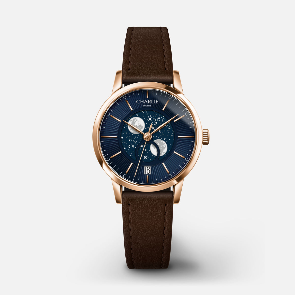 SULLY - Phase de Lune - Doré rose & Bleu