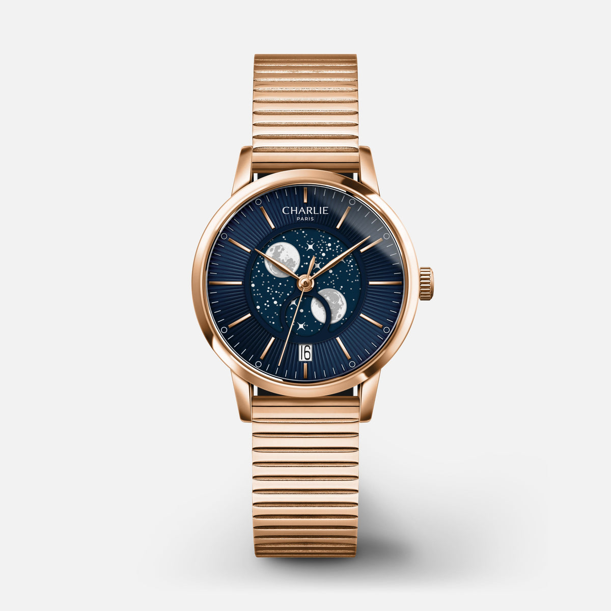 SULLY - Phase de Lune - Doré rose & Bleu
