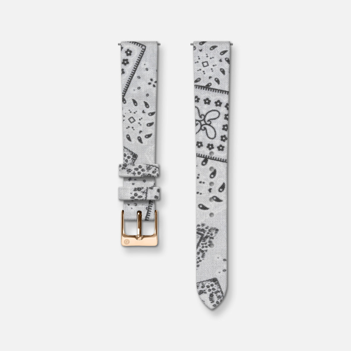 Bracelet tissu bandana blanc 14mm
