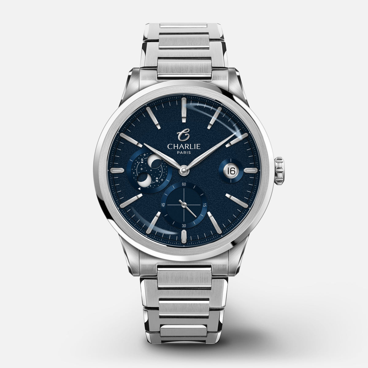ALLIANCE - Automatique phase de lune - Bleu Montres CHARLIE