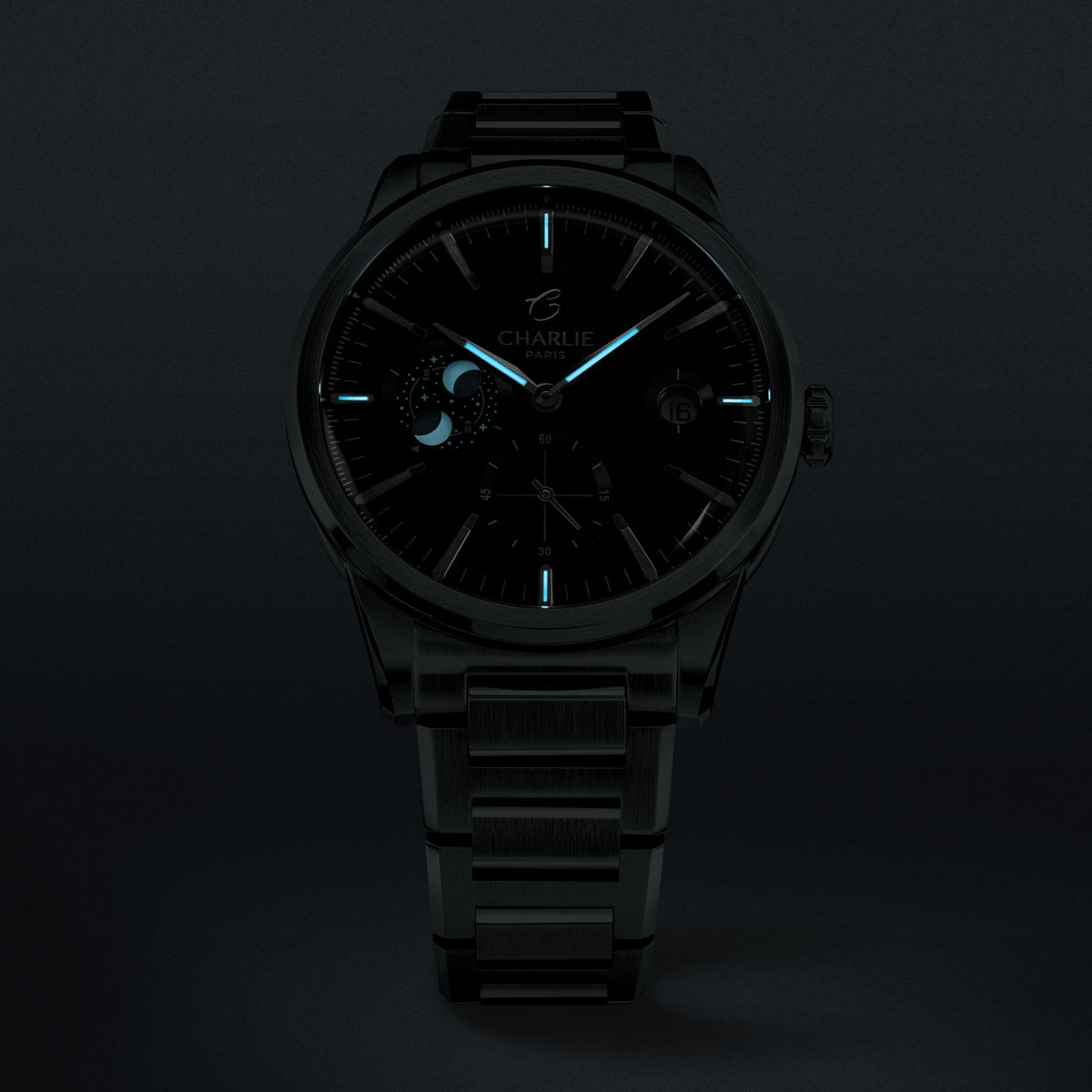 ALLIANCE - Automatique phase de lune - Sauge Montres CHARLIE