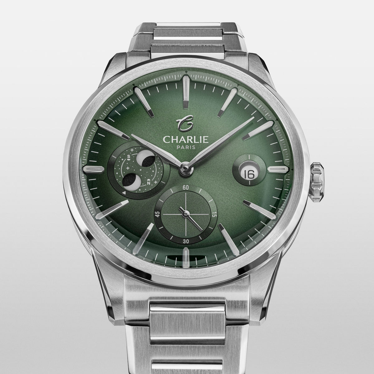 ALLIANCE - Automatique phase de lune - Sauge Montres CHARLIE