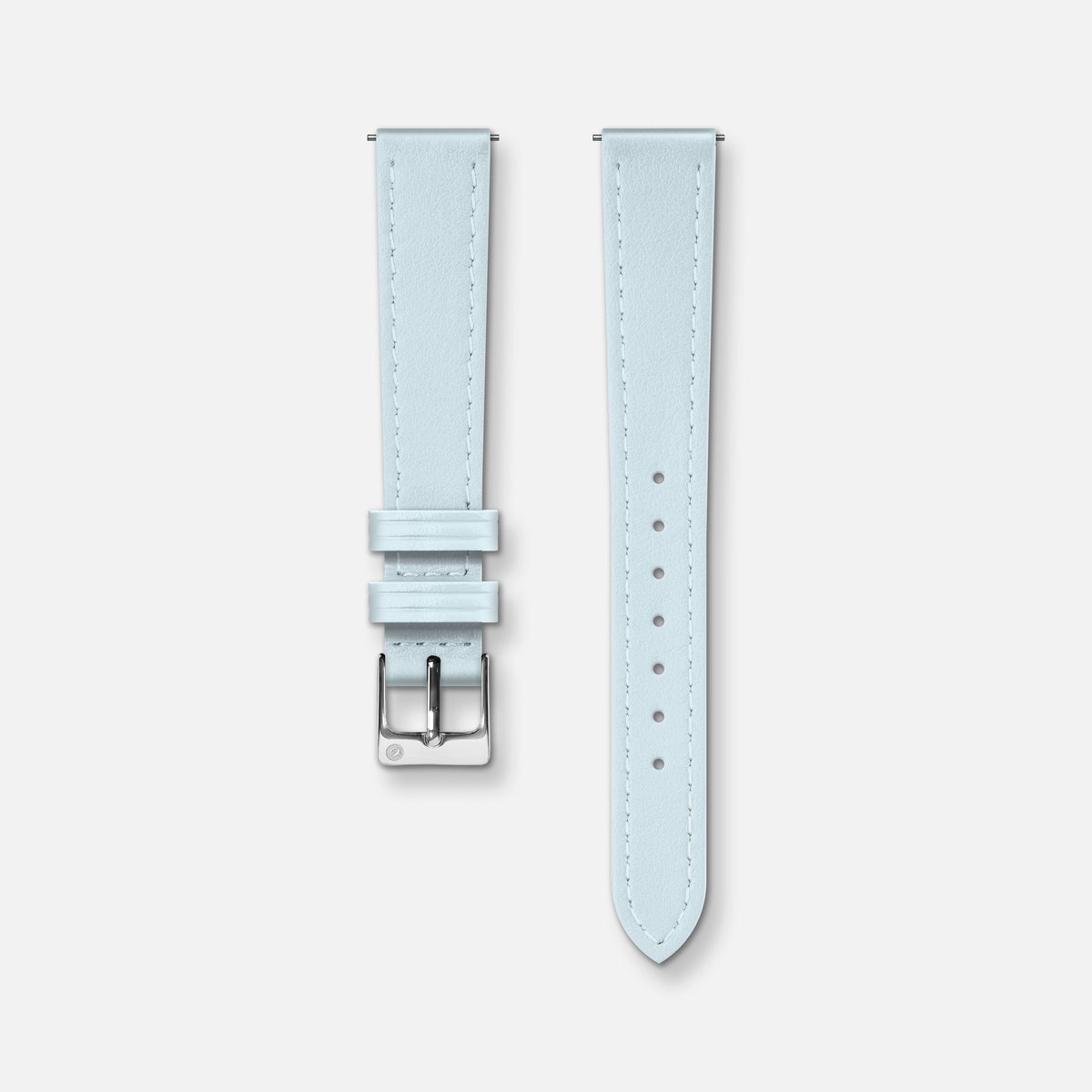 Bracelet cuir bleu azur 14mm Bracelets de montres CHARLIE Acier