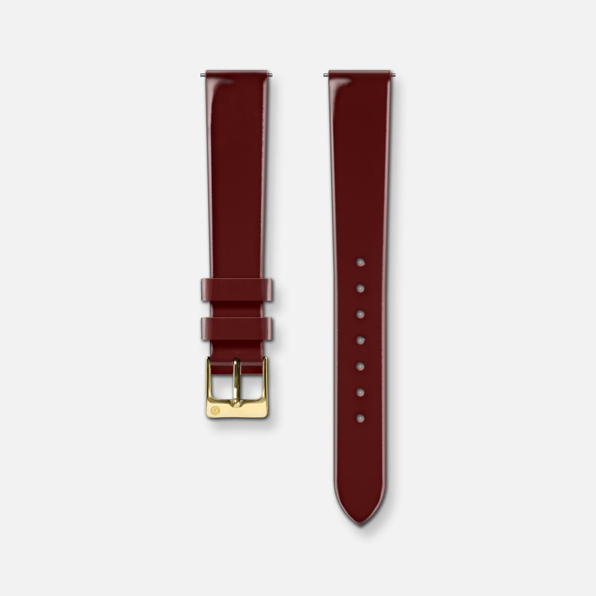 Bracelet cuir vernis bordeaux 14mm Bracelets de montres CHARLIE Or