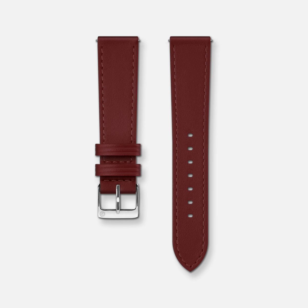 Bracelet cuir bordeaux 18mm