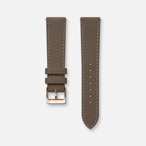 Bracelet cuir taupe 18mm