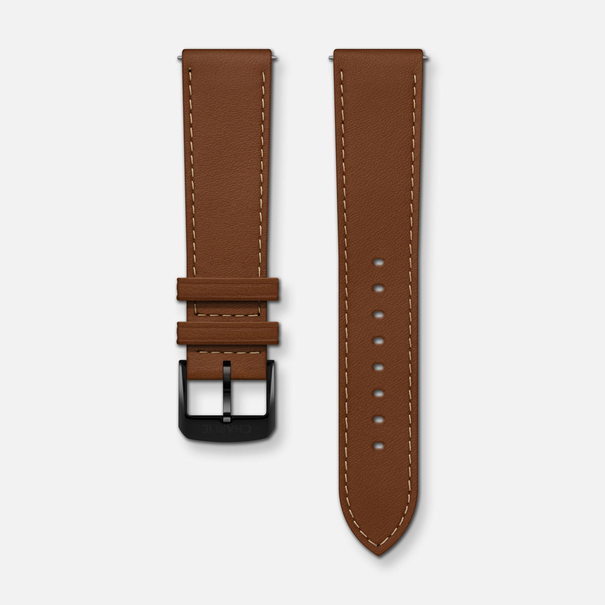 <tc>Pulsera</tc> cuero marrón de 20 mm
