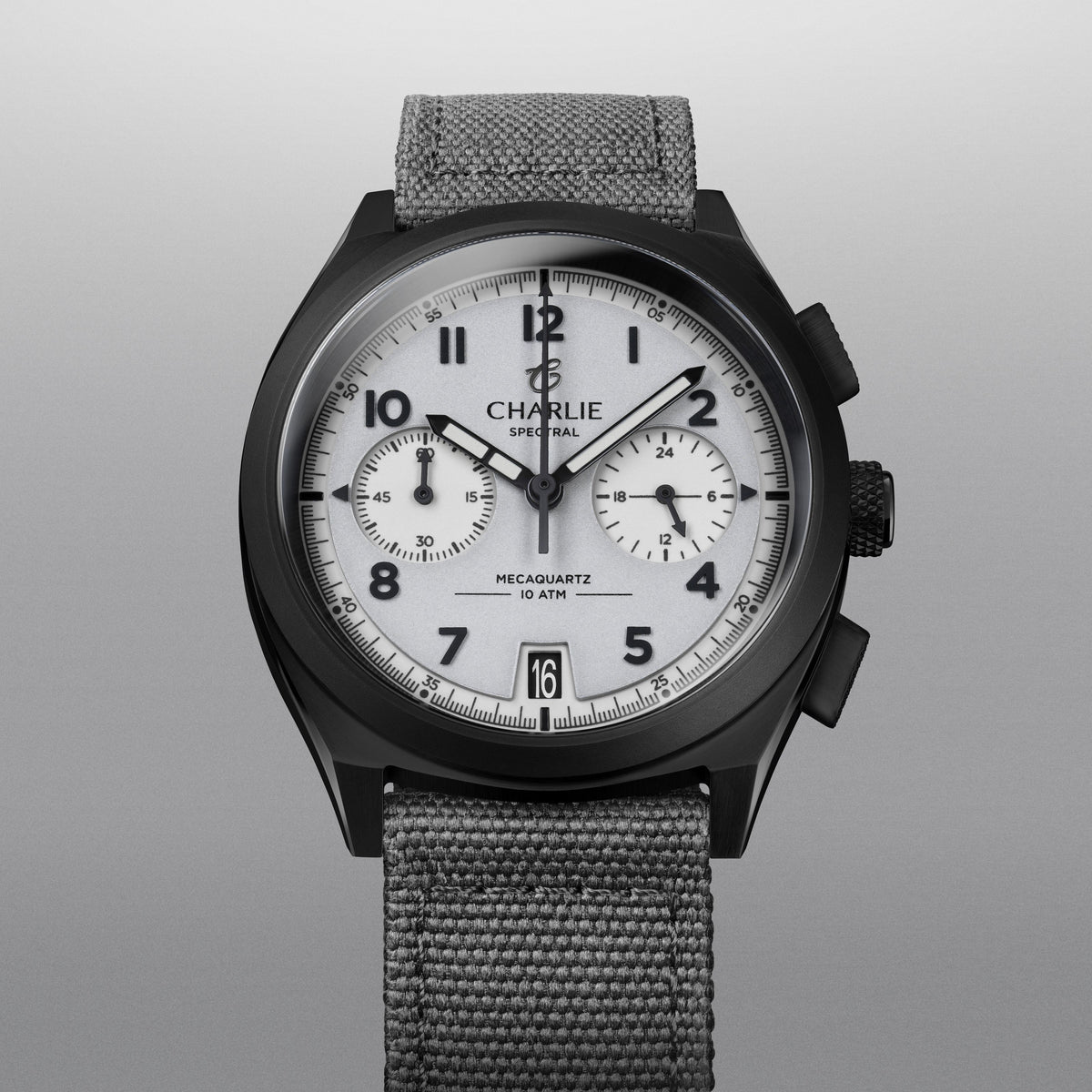 GRX - Mecaquartz Chronographe - Spectral Montres CHARLIE Nylon gris