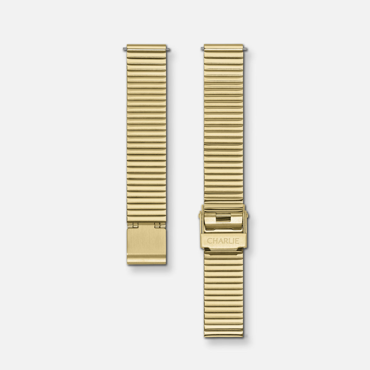 Bracelet en maille baguette doré 14mm