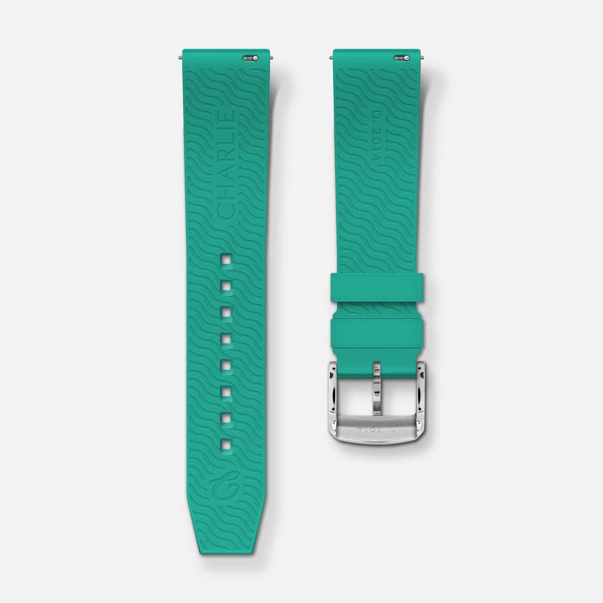 Bracelet caoutchouc turquoise NBR 20mm