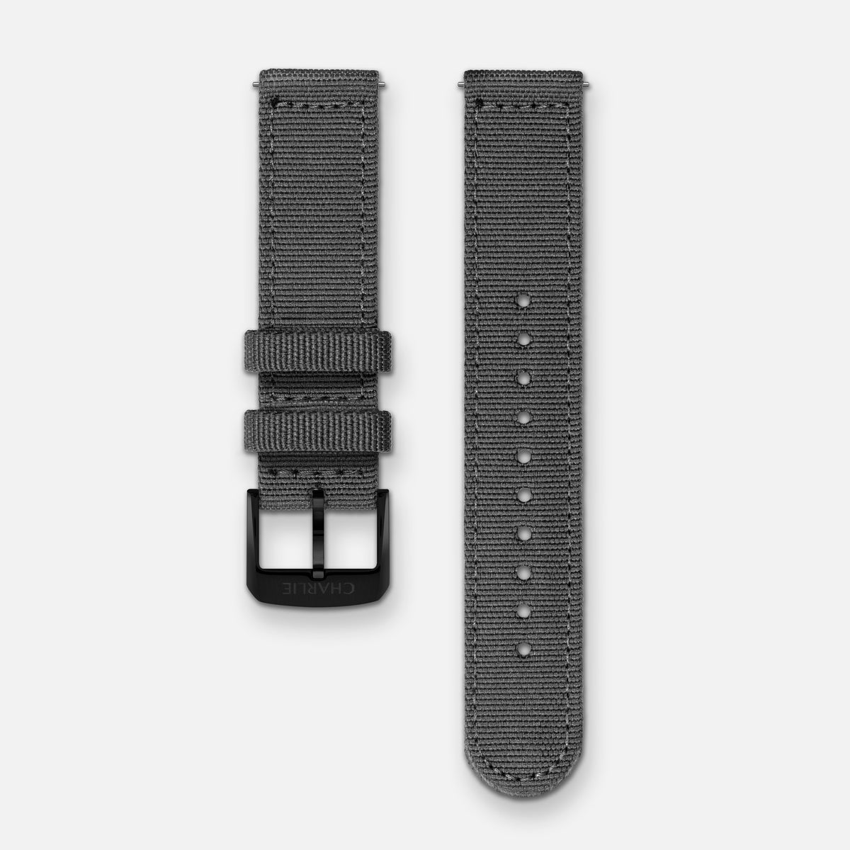 Armband 20 mm grijs nylon