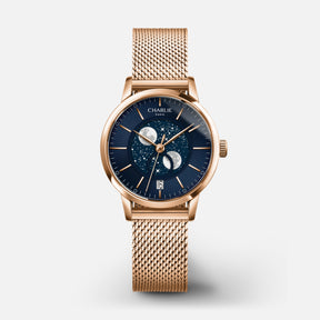 SULLY - Phase de Lune - Doré rose & Bleu