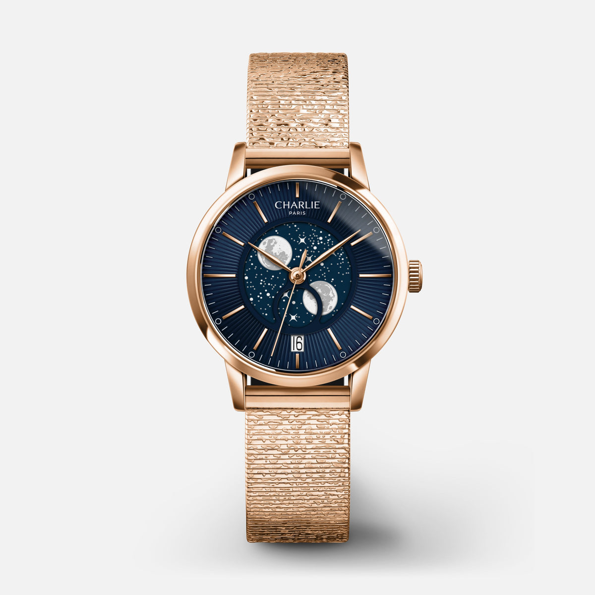 SULLY - Phase de Lune - Doré rose & Bleu